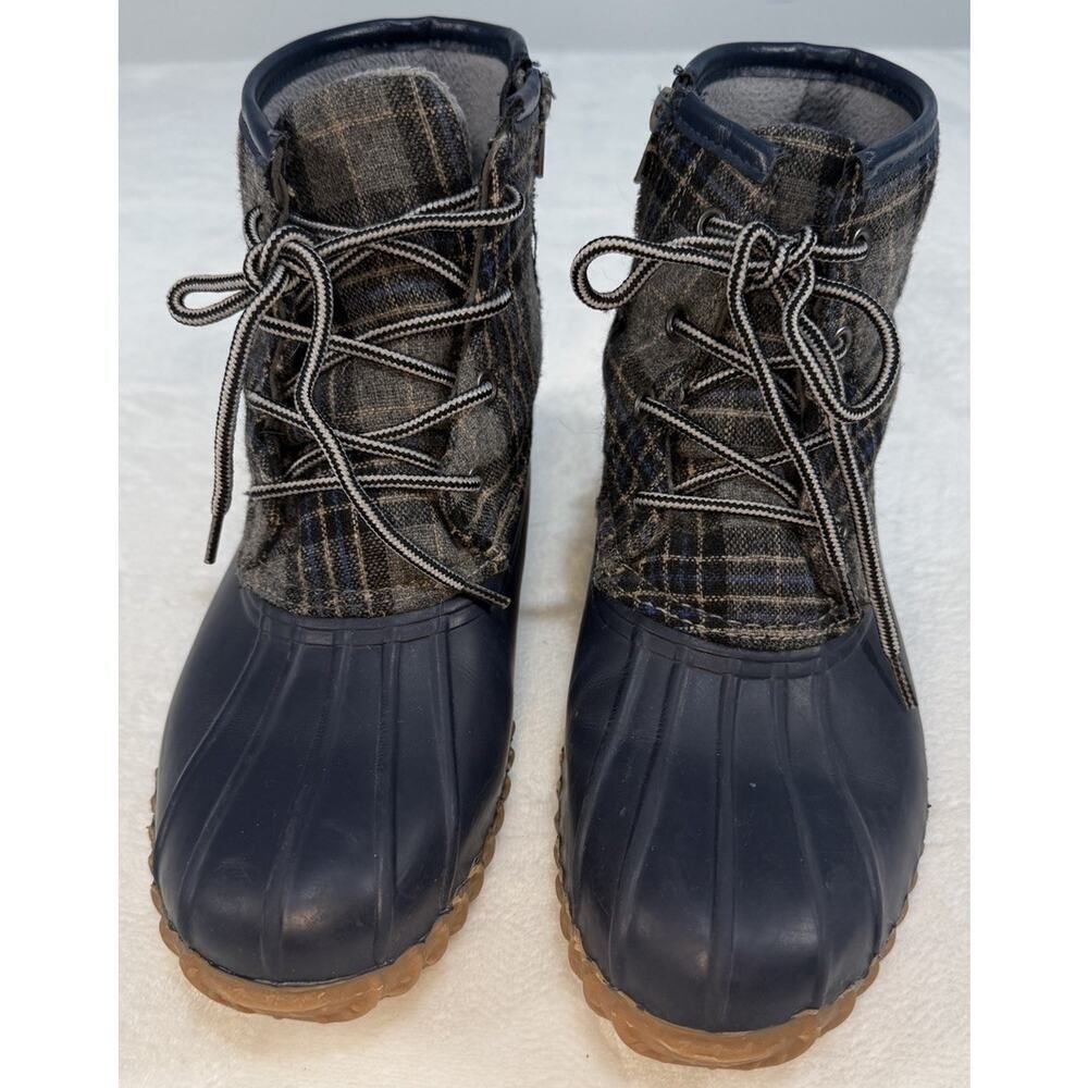 Women’s 8.5 M Portland Boot Co Waterproof Boots Blue Duck Boots- EUC